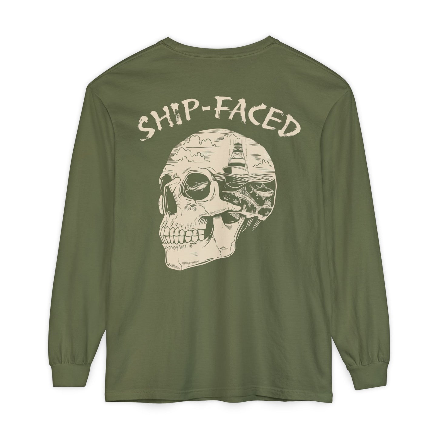 "Ship-Faced" Comfort Colors Long Sleeve