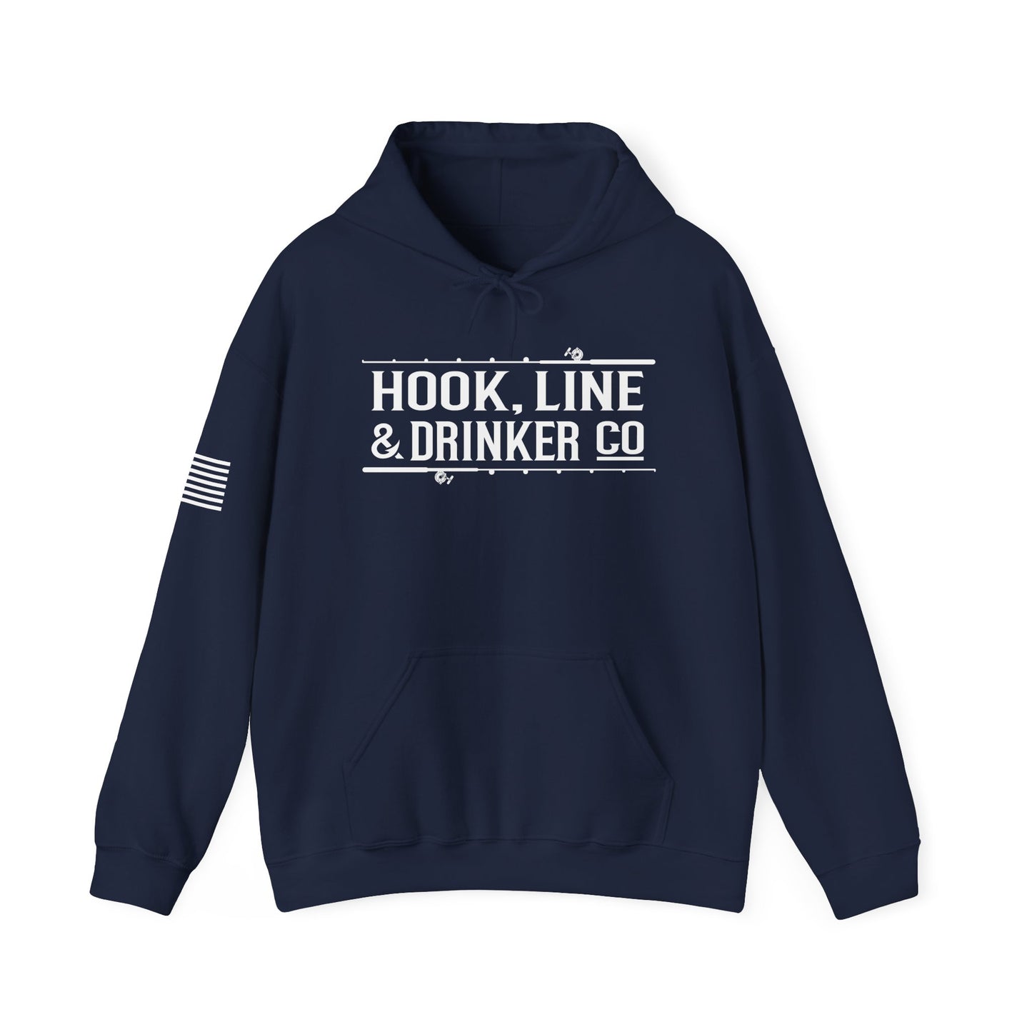 "Hook, Line & Drinker" Heavy Blend Hoodie