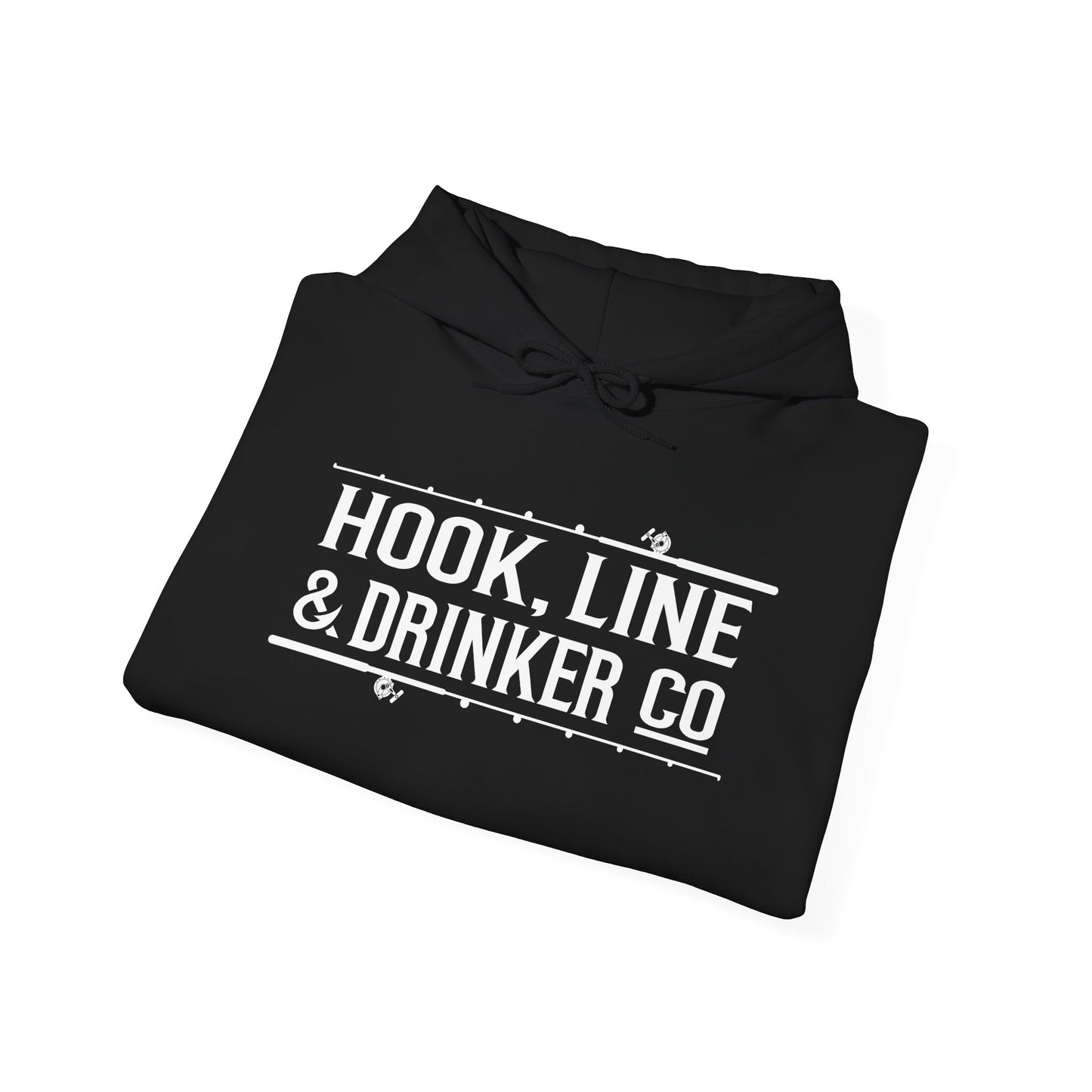 "Hook, Line & Drinker" Heavy Blend Hoodie