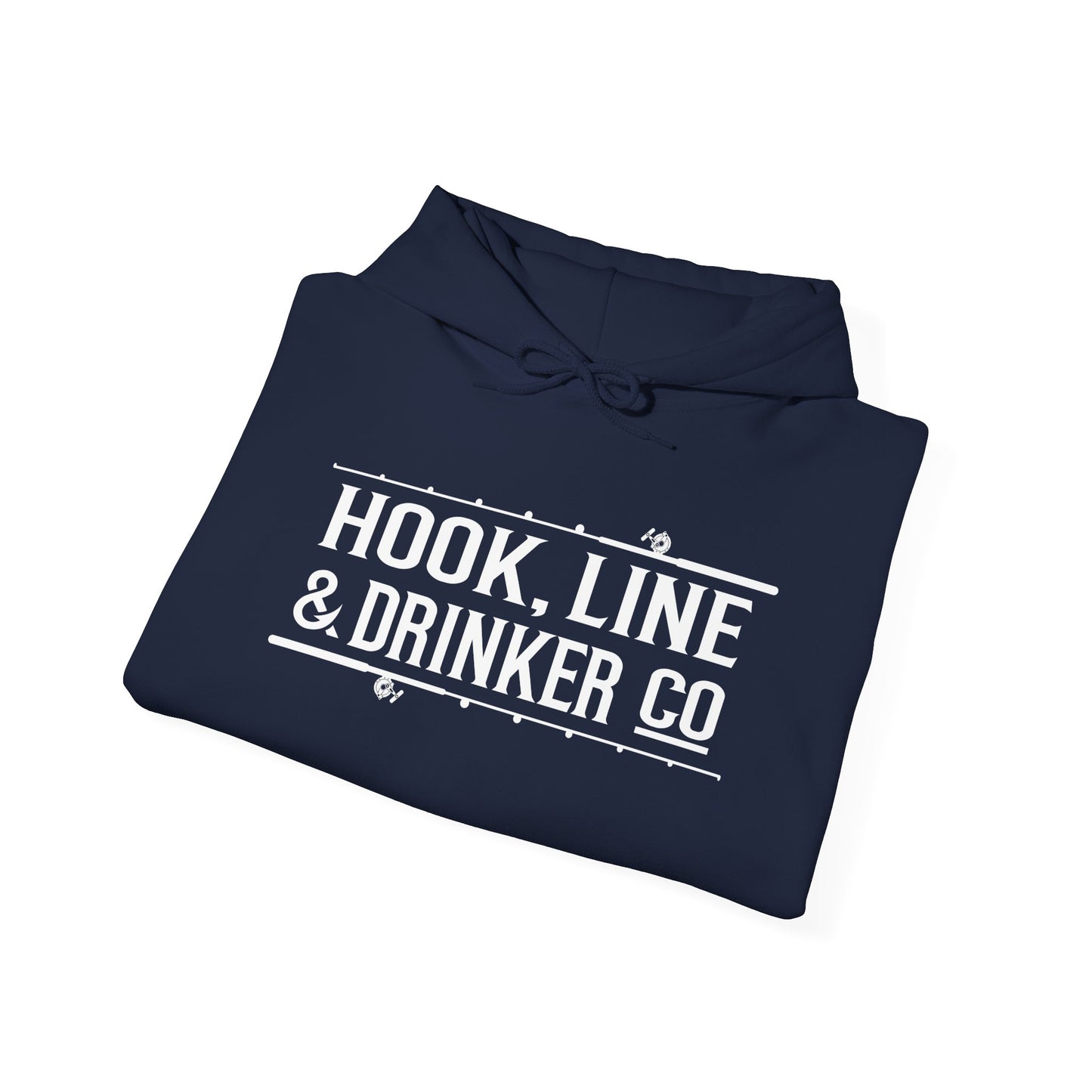 "Hook, Line & Drinker" Heavy Blend Hoodie